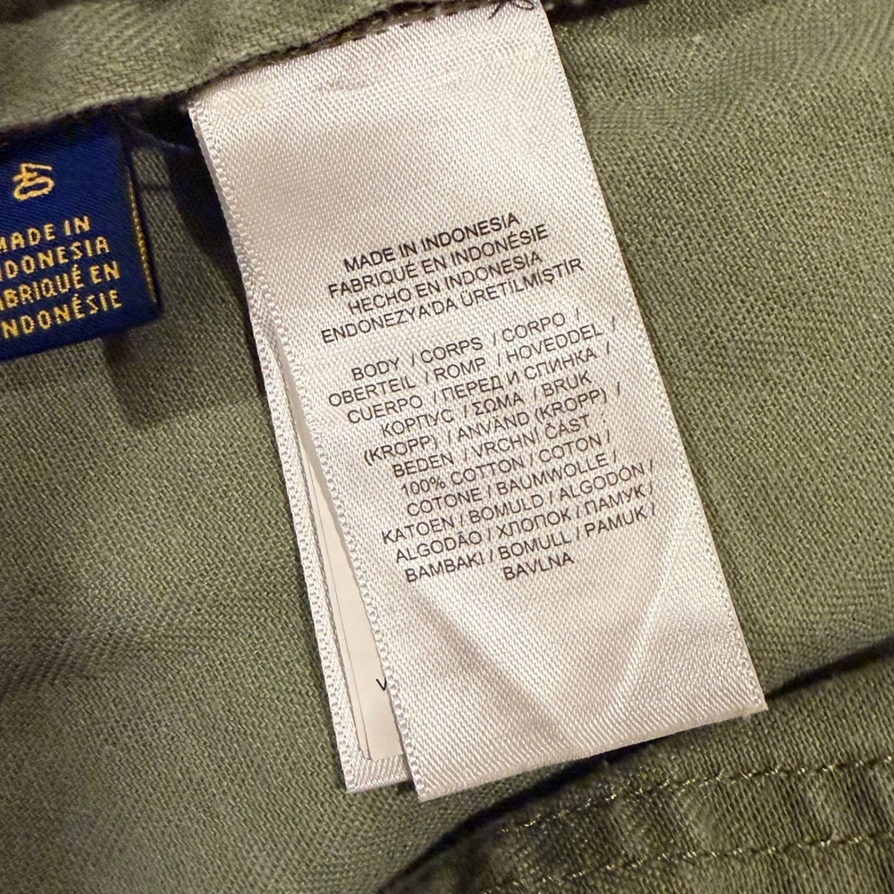 Polo Ralph Lauren Utility Surplus Chino Shorts Olive Green Pacific Tour Mens 40 - Picture 11 of 16